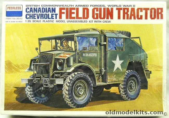 Peerless 1/35 TWO Canadian Chevrolet Field Gun Tractor - British Commonwealth Forces World War II, 3510 plastic model kit